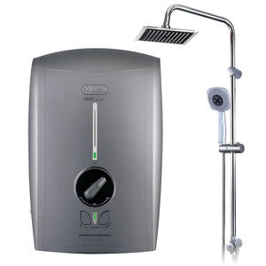 CENTON Grande Instant Shower Water Heater + Rainshower Set | Silky Grey