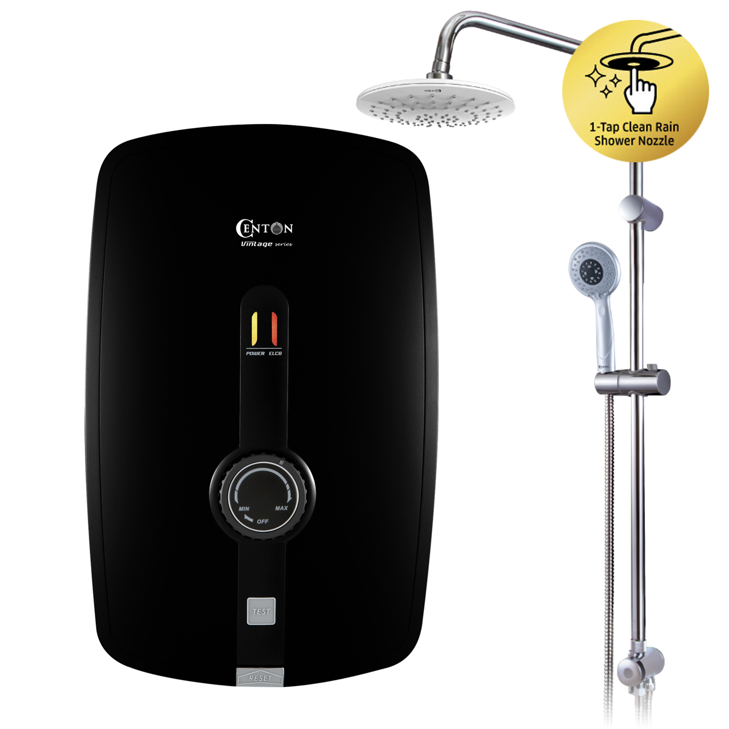 CENTON Vintage Instant Shower Water Heater + Handset