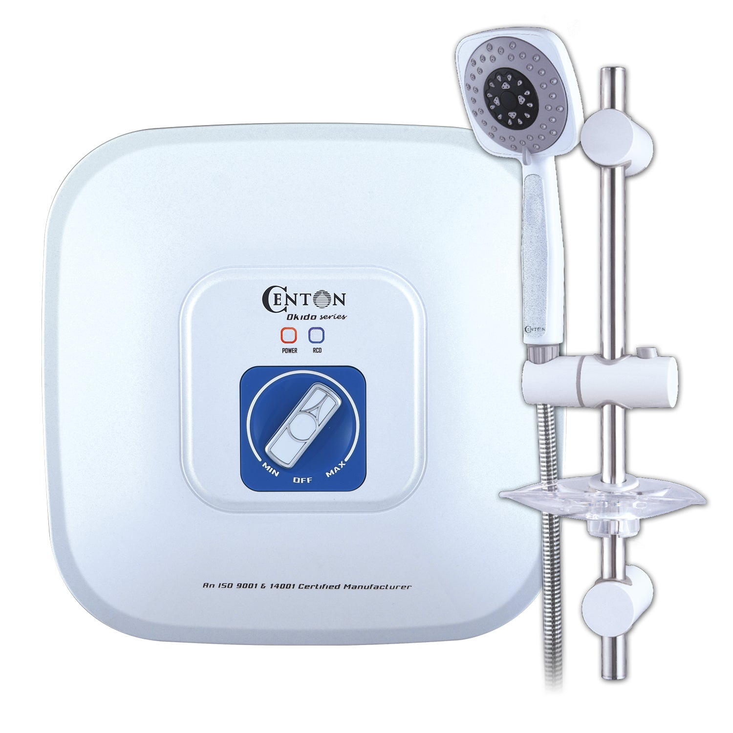 CENTON Okido Instant Shower Water Heater + Handset | Sapphire Blue