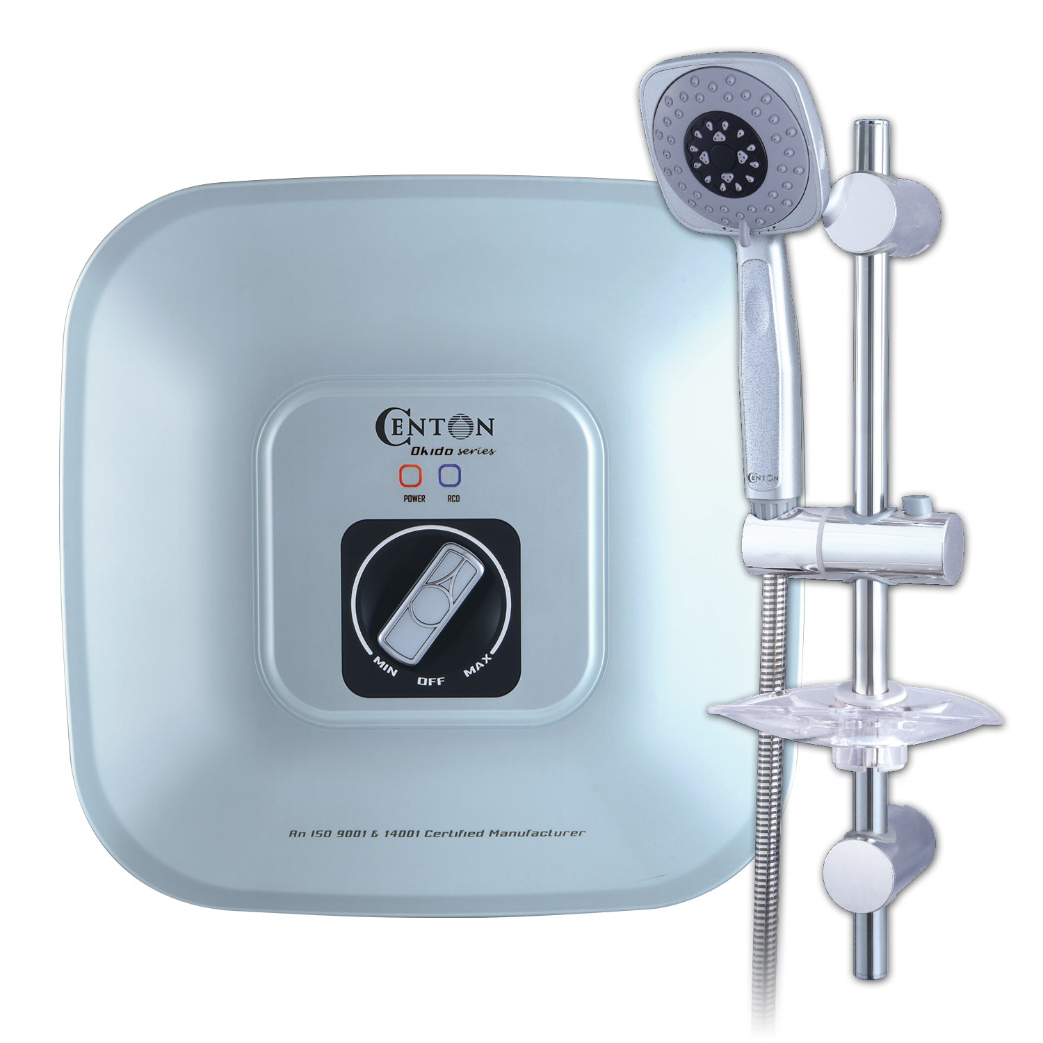 CENTON Okido Instant Shower Water Heater + Handset | Silky Pearl