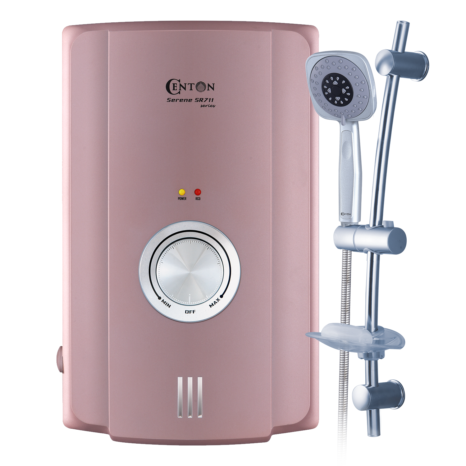 CENTON Serene Instant Shower Water Heater + Handset | Rose Gold (Upgraded)